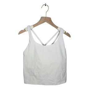HeyNuts Longline Size Small Wirefree Sports Bra Workout Tank Top Gym White